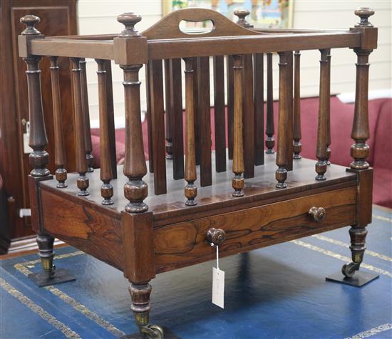 A rosewood canterbury by Holland & Son, W.59cm